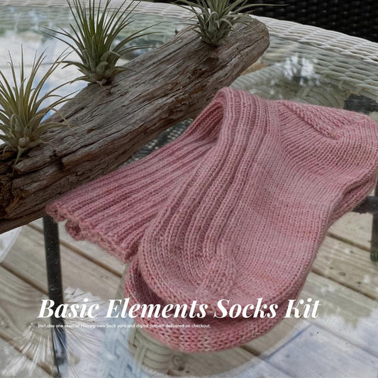 Basic Elements Sock Knitting Kit-Hand Dyed Diva-Cheers To Ewe!