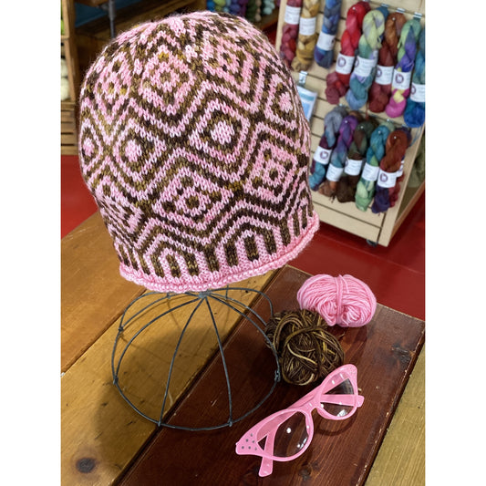Diamond Diva Hat Knitting Pattern-Hand Dyed Diva-Cheers To Ewe!