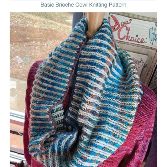 Basic Brioche Cowl Knitting Pattern-Ladianne-Cheers To Ewe!