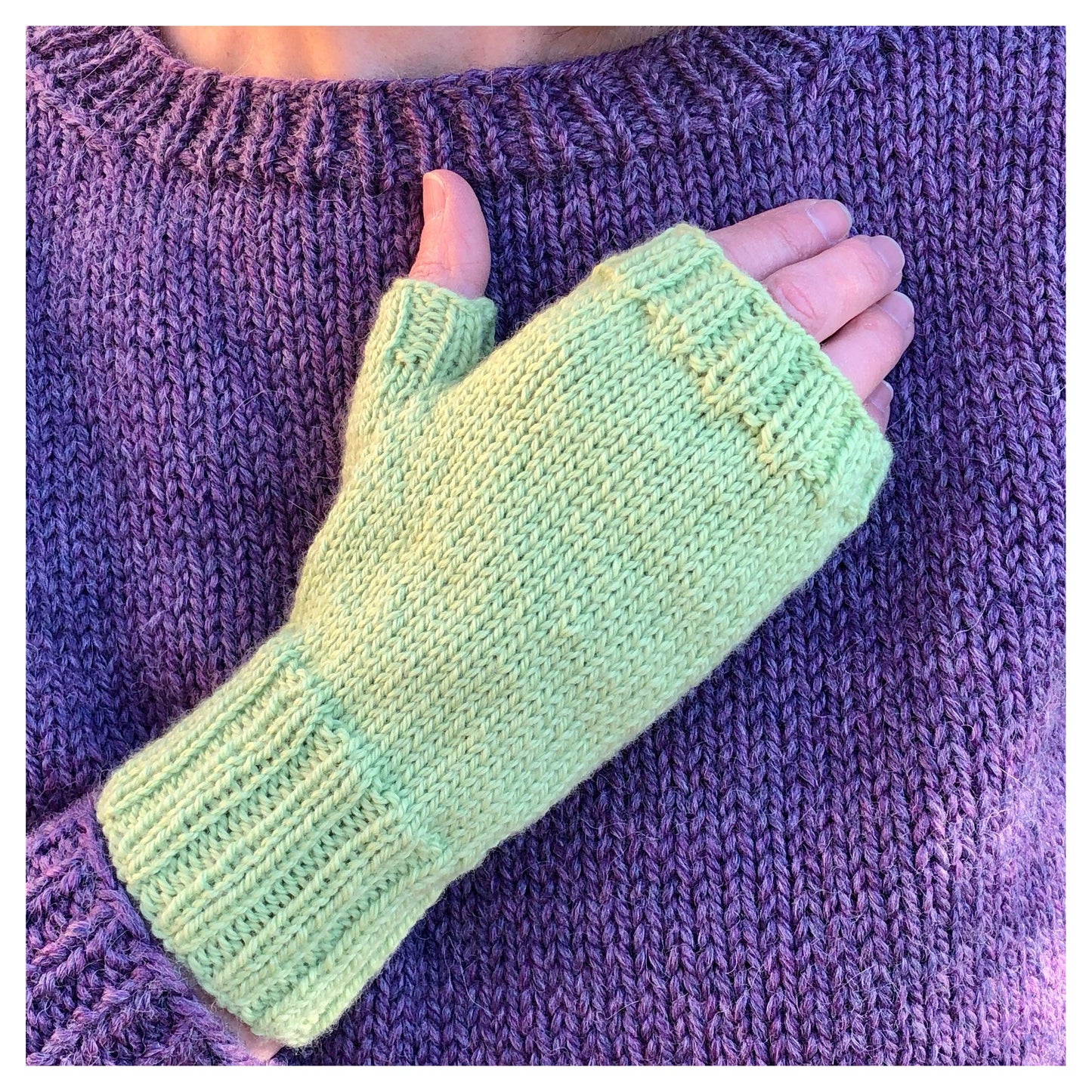 Basic Elements™ Mittens and Fingerless Mitts Knitting Pattern-Hand Dyed Diva-Cheers To Ewe!