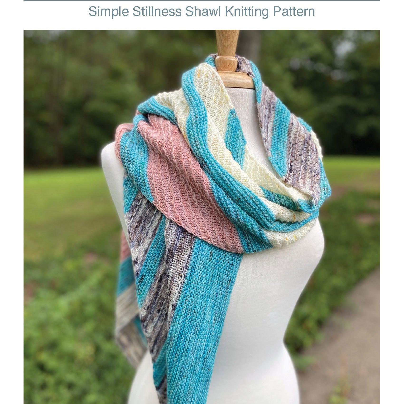 Simple Stillness Shawl Knitting Pattern-Ladianne-Cheers To Ewe!